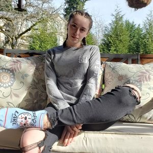 Men's Gray long-sleeve shirt